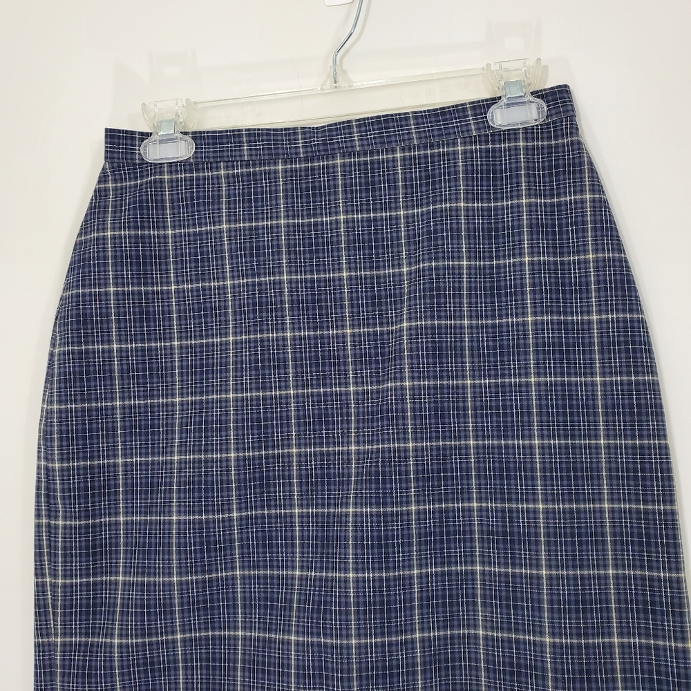 The Limited Stretch Plaid Skirt, Made in Italy, Size 6 - Picture 4 of 11